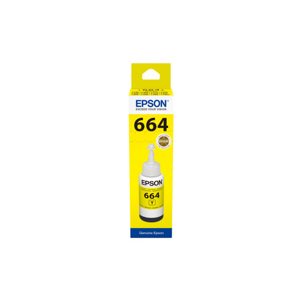 Epson No.664 (T6644) Yellow tinta 70ml (eredeti) Ecotank L1xx/L2xx/L3xx/L4xx/L5xx/L6xx/L13xx/L14xx/L30xx széria