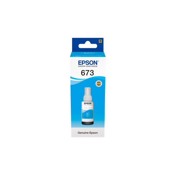 Epson No.673 (T6732) Cyan tinta 70ml (eredeti)  Ecotank L800/L805/L810/L850/L1800 széria