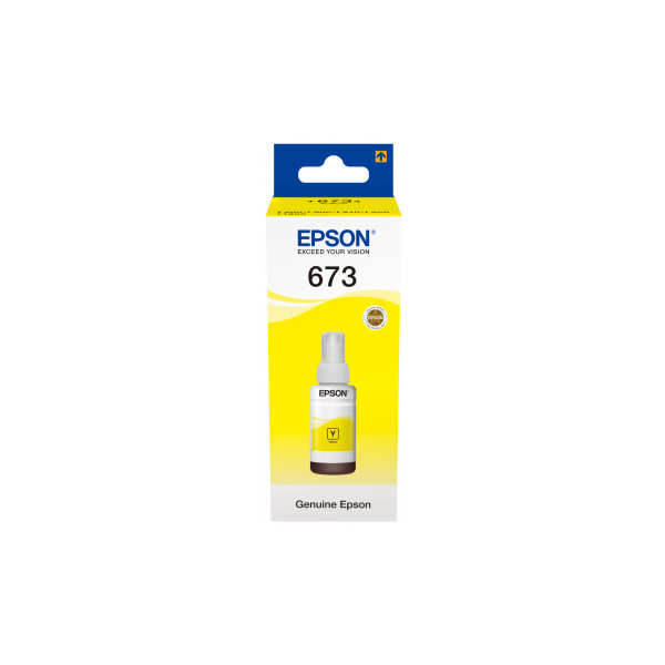 Epson No.673 (T6734) Yellow tinta 70ml (eredeti) Ecotank L800/L805/L810/L850/L1800 széria