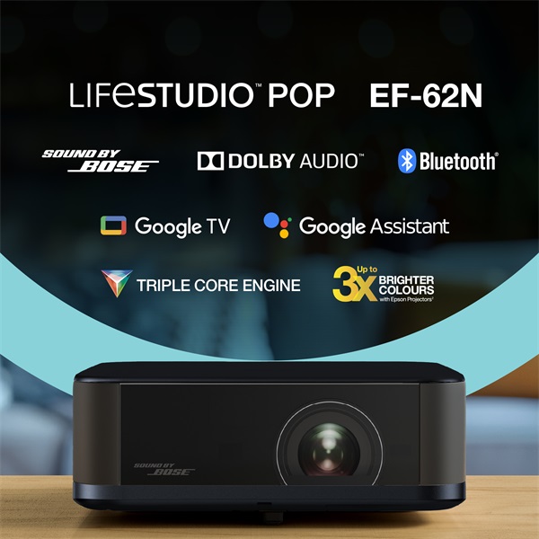 EPSON Projektor - Lifestudio Pop – EF-62N (3LCD, 1920x1080, 16:9, 700 AL, 5 000 000:1, HDMI/USB/WiFi) (V11HB73440)