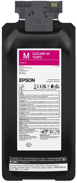 EPSON SJIC48P-M Magenta patron 480 ml (eredeti) C13T55P340 C8000E címkenyomtatóhoz