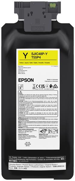 EPSON SJIC48P-Y Yellow patron 480 ml (eredeti) C13T55P440 C8000E címkenyomtatóhoz