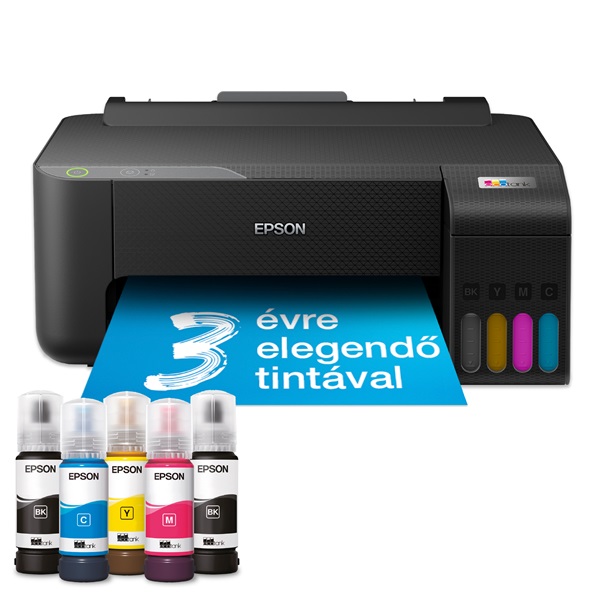 EPSON Tintasugaras nyomtató - EcoTank L1230 (A4, színes, 5760x1440 DPI, 33 lap/perc, USB) (C11CJ70402)