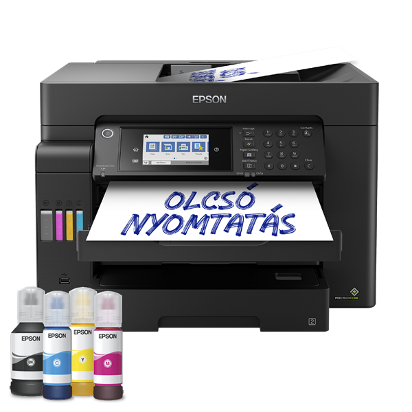 EPSON Tintasugaras nyomtató - EcoTank L15150 (A3+, MFP, színes, 4800x2400 DPI, 32 lap/perc, USB/LAN/Wifi) (C11CH72402)