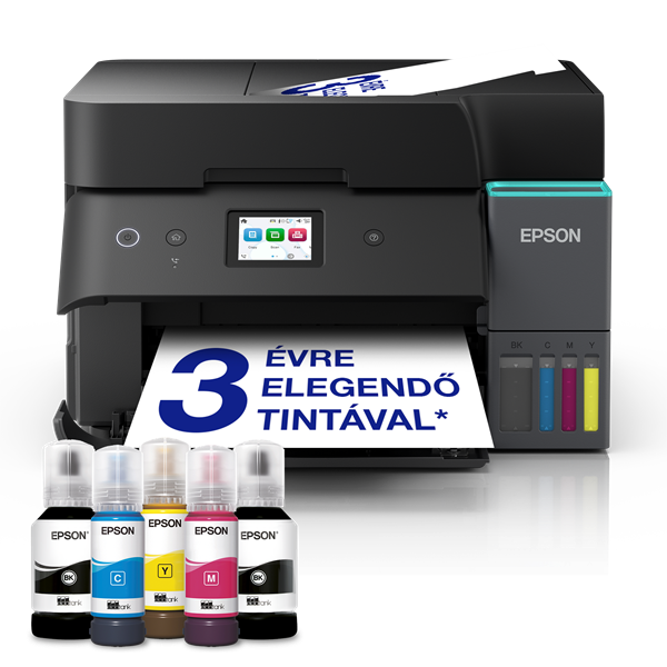 EPSON Tintasugaras nyomtató - EcoTank L6390 (A4, MFP, színes,4800x1200 DPI,35 lap/perc, Full duplex, ADF, USB/LAN/Wifi) (C11CL40405)