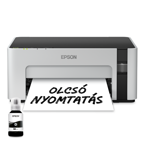 EPSON Tintasugaras nyomtató - EcoTank M1120 (A4, 1440x720 DPI, 32 lap/perc, USB/WIFI) (C11CG96403)