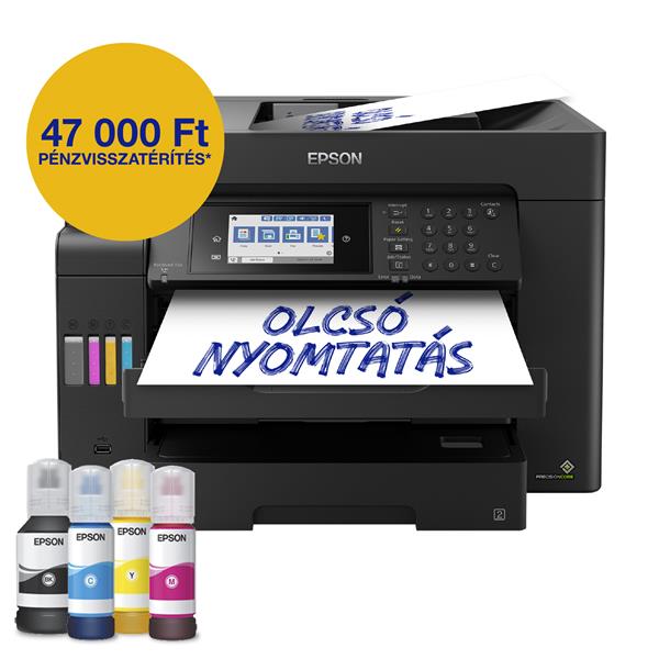 EPSON Tintasugaras nyomtató - EcoTank L15150 (A3+, MFP, színes, 4800x2400 DPI, 32 lap/perc, USB/LAN/Wifi) (C11CH72402)