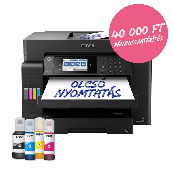 EPSON Tintasugaras nyomtató - EcoTank L15150 (A3+, MFP, színes, 4800x2400 DPI, 32 lap/perc, USB/LAN/Wifi) (C11CH72402)