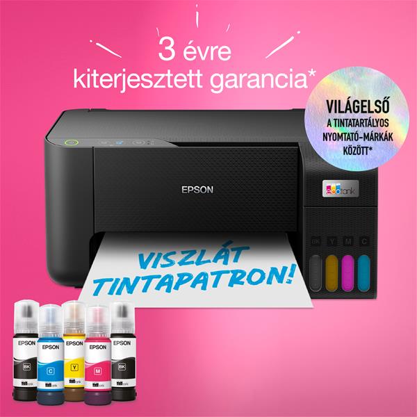 EPSON Tintasugaras nyomtató - EcoTank L3230 (A4, MFP, színes, 5760x1440 DPI, 33 lap/perc, USB) (C11CJ68407)