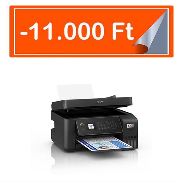 EPSON Tintasugaras nyomtató - EcoTank L5310 (A4, MFP, színes, 5760x1440 DPI, 33 lap/perc, ADF, USB/LAN/Wifi) (C11CJ65412)