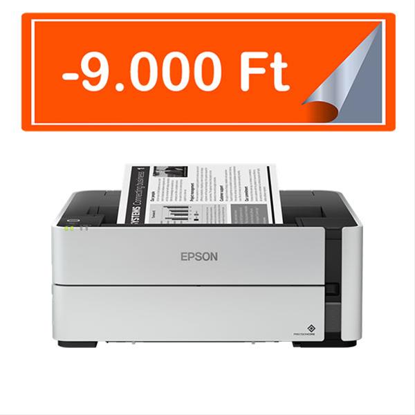 EPSON Tintasugaras nyomtató - EcoTank M1170 (A4, 1200x2400 DPI, 39 lap/perc, USB/LAN/Wifi) (C11CH44402)