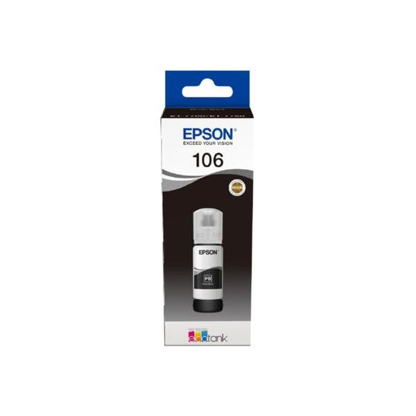 Epson No.106 (T00R1) Photo black tinta 70ml (eredeti) Ecotank ET-7700/ET-7750/L7160/L7180/L7188 széria