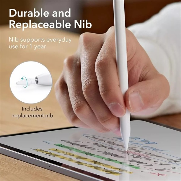 ESR Geo Digital+ Stylus Pen aktív toll rajzoláshoz, jegyzethez, Apple iPad-hez - fehér (ES164952)