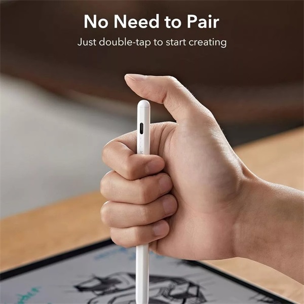 ESR Geo Digital+ Stylus Pen aktív toll rajzoláshoz, jegyzethez, Apple iPad-hez - fehér (ES164952)