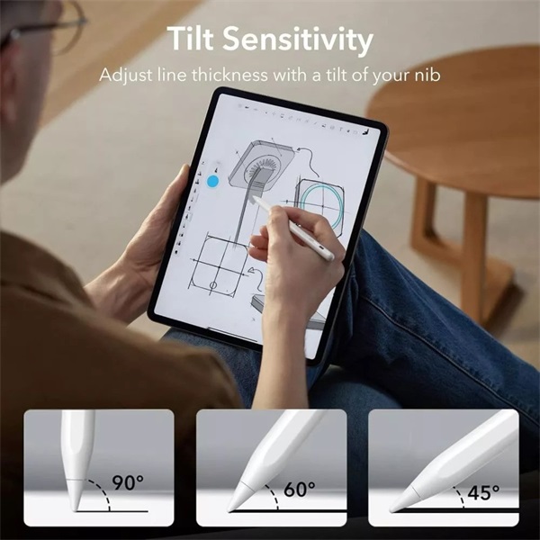 ESR Geo Digital+ Stylus Pen aktív toll rajzoláshoz, jegyzethez, Apple iPad-hez - fehér (ES164952)