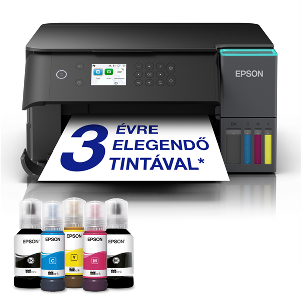 Epson EcoTank L6360 A4, Színes multifunkciós nyomtató DUPLEX, WIFI/LAN/USB, 15100/5500 oldal tintával
