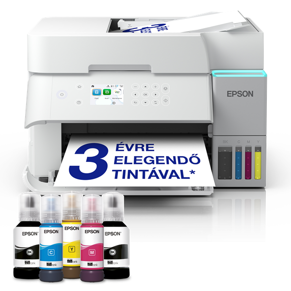 Epson EcoTank L6376 A4, Színes multifunkciós nyomtató DUPLEX, ADF, WIFI/LAN/USB, 15100/5500 oldal tintával