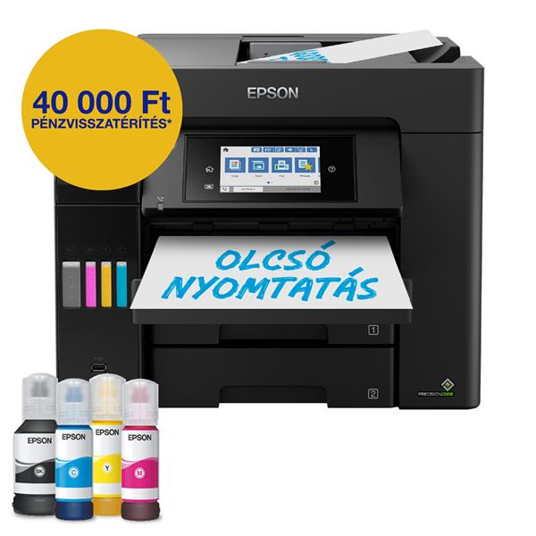 Epson EcoTank L6570 A4, Színes multifunkciós nyomtató DUPLEX, ADF, WIFI/LAN/USB, 8100/6500 oldal tintával