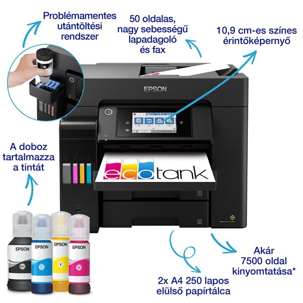 Epson EcoTank L6570 színes tintasugaras multifunkciós nyomtató (C11CJ29402)