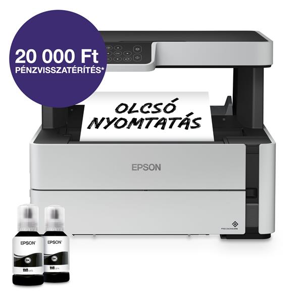 Epson EcoTank M2170 A4, mono multifunkciós nyomtató USB/LAN/WIFI 11000 oldal tintával