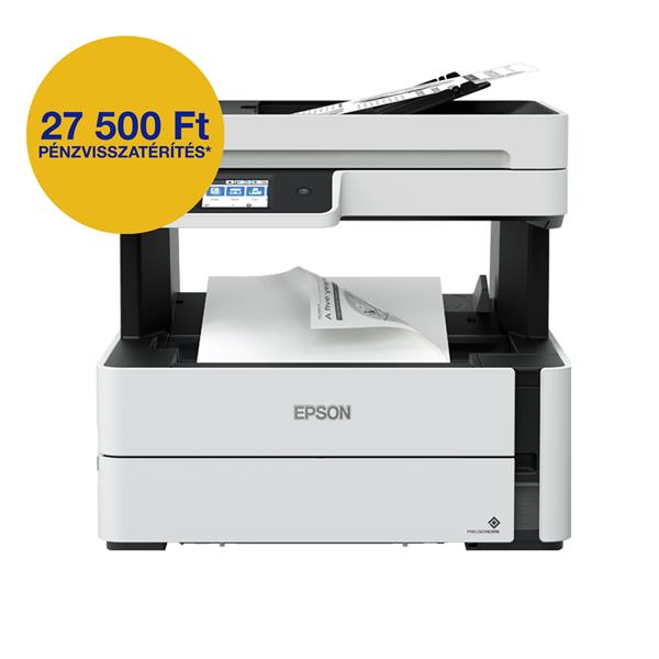 Epson EcoTank M3180 A4 Mono multifunkciós nyomtató ADF, USB/LAN/Wifi 11000 oldal tintával
