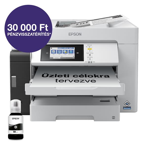 Epson EcoTank Pro M15180 A3+ mono multifunkciós nyomtató duplex USB/LAN/WiFi 4500 oldal tintával
