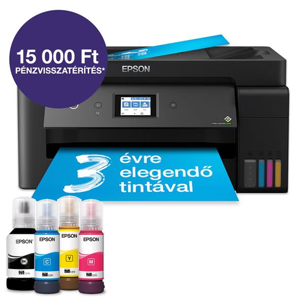 Epson Ecotank L14150  A3+ színes multif. nyomtató ADF, DUPLEX, WiFi/LAN 6200/5200 oldal tintával