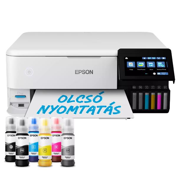 Epson Ecotank L8160 A4 színes multifunkciós fotónyomtató LAN/WIFI 1800 fotóra elegendő tintával