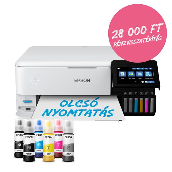 Epson Ecotank L8160 A4 színes multifunkciós fotónyomtató LAN/WIFI 1800 fotóra elegendő tintával