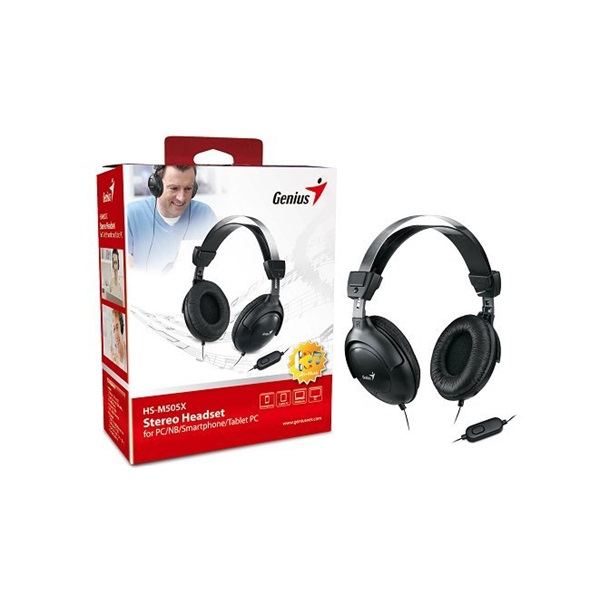 GENIUS Fejhallgató HS-M505X, 3.5mm Jack, Mikrofon (HS-M505X)