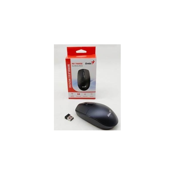GENIUS Vezeték nélküli egér NX-7000 SE, USB, 1200dpi, BlueEye, Fekete (NX-7000SE_BLACK)