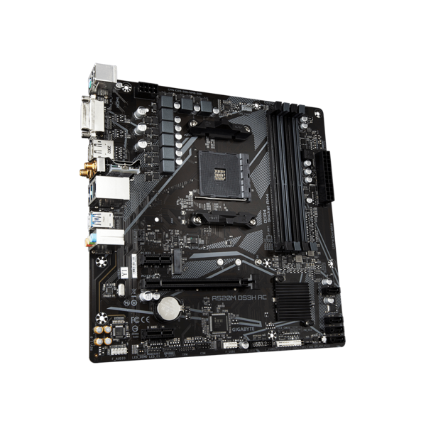 GIGABYTE Alaplap AM4 A520M DS3H AC AMD A520, mATX (A520M DS3H AC)