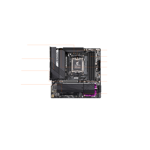 GIGABYTE Alaplap AM5 B650M AORUS ELITE AMD B650, mATX (B650M AORUS ELITE)