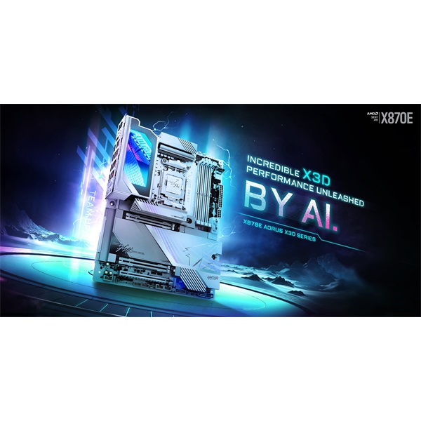 GIGABYTE Alaplap AM5 X870E AORUS ELITE X3D AMD X870, ATX (X870E AORUS ELITE X3D)