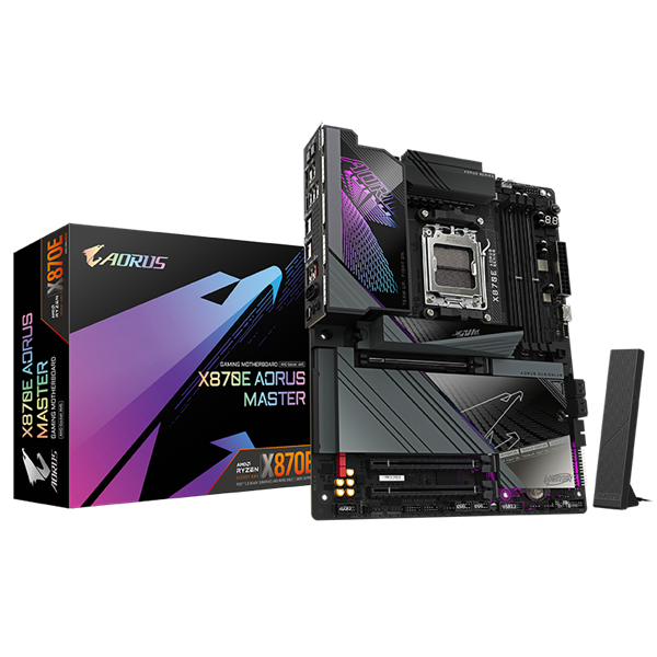 GIGABYTE Alaplap AM5 X870E AORUS MASTER AMD X870, ATX (X870E AORUS MASTER)