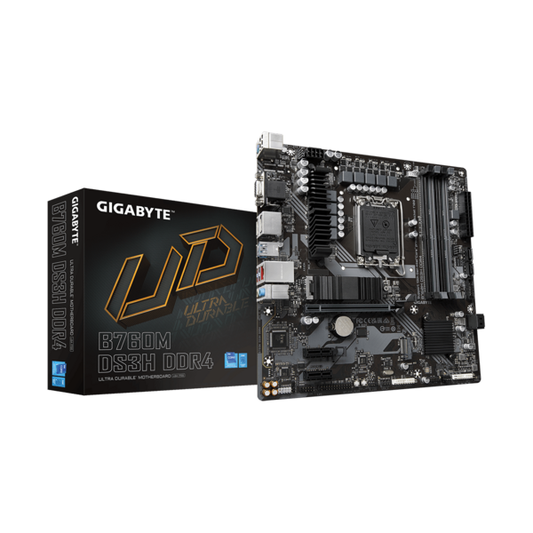 GIGABYTE Alaplap S1700 B760M DS3H DDR4 INTEL B760, mATX (B760M DS3H DDR4)