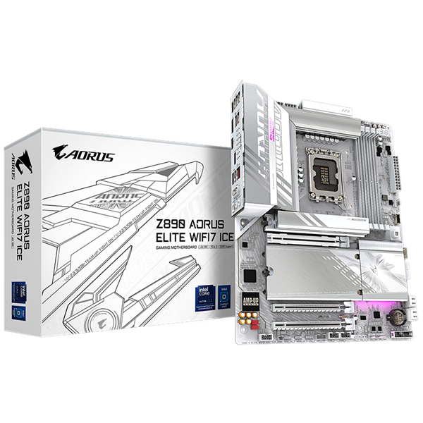 GIGABYTE Alaplap S1851 Z890 AORUS ELITE WIFI7 ICE INTEL Z890, ATX (Z890 AORUS ELITE WIFI7 ICE)