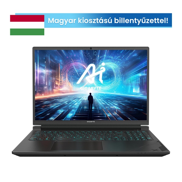 GIGABYTE G6X 9MG 16" WUXGA (165Hz), Intel Core i7-13650HX (14C/4.9Ghz), 16GB, 1TB SSD, RTX 4050, Magyar billentyű (G6X 9MG-42HU854SD)