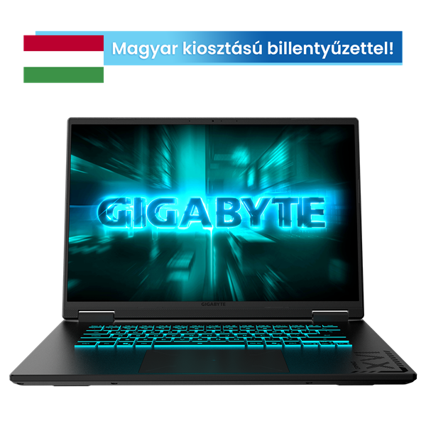 GIGABYTE GAMING A16 CVH 16" WUXGA (165Hz), Intel Core i7-13620H (10C/4.9Ghz), 16GB, 1TB SSD, RTX 5060, Magyar billentyű (GAMING A16 CVHI3HU894SD)