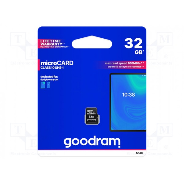 GOODRAM Memóriakártya SDHC 32GB CL10 UHS-I adapter nélkül (M1A0-0320R12)