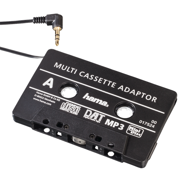 HAMA 17524, CD ADAPTER KAZETTA AUTORÁDIÓHOZ, FEKETE (00017524)