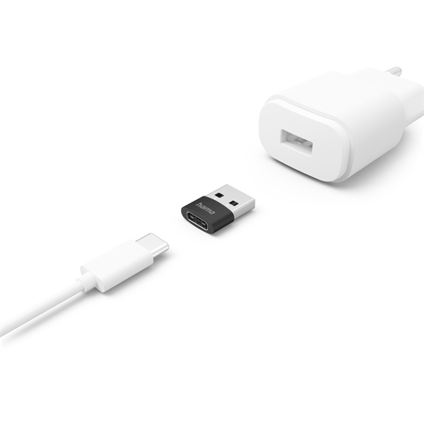 HAMA 201532, FIC E3 ADAPTER USB A DUGÓ/USB TYPE-C ALJZAT, 3DB (00201532)