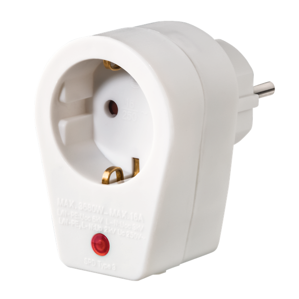 HAMA 223323, FIP HÁLÓZATI TÚLFESZÜLTSÉG VÉDŐ ADAPTER, FEHÉR (00223323)