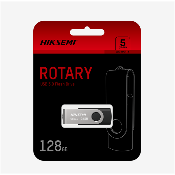 HIKSEMI Pendrive 16GB M200S "Rotary" USB 2.0, Szürke-Fekete (HIKVISION) (HS-USB-M200S 16G)