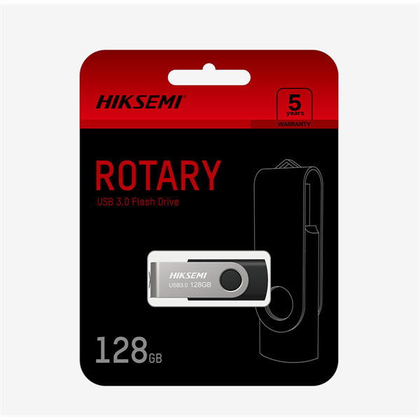 HIKSEMI Pendrive 32GB M200S "Rotary" USB 2.0, Szürke-Fekete (HIKVISION) (HS-USB-M200S 32G)