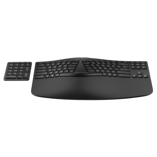 HP vezeték nélküli ergonomikus billentyűzet 965 - fekete (7E756AA#AKC)