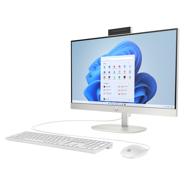 HP AIO 24-cr0008nn 23.8" FHD AG IPS, Core i3-N300 2.4GHz, 8GB, 512GB SSD, Win 11, fehér (AY7N9EA#AKC)