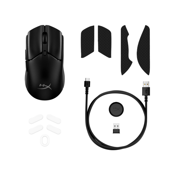 HP HYPERX vezeték nélküli gaming egér Pulsefire Haste 2 Mini - fekete (7D388AA)