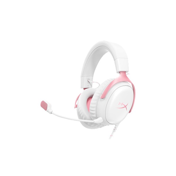 HP HYPERX vezetékes gaming fejhallgató Cloud III - fehér/rózsaszín (9W1Q4AA)