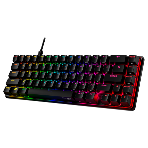 HP HYPERX vezetékes mechanikus gaming billentyűzet Alloy Origins 65 RGB piros switch - amerikai lokalizáció (4P5D6AA#ABA)